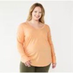 Junior's Plus Size SO Long Sleeve Tunic Tee 2X *Brand New!